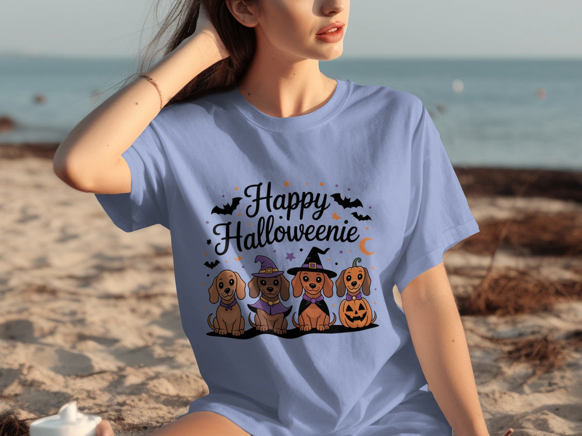 Happy Halloweeniie Dachshund Halloween Cute Dogs T-Shirts