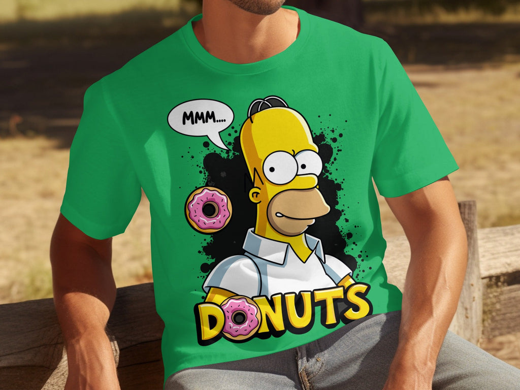 Homer Simpson MMM Donuts Design for Cartoon Lovers T-Shirts