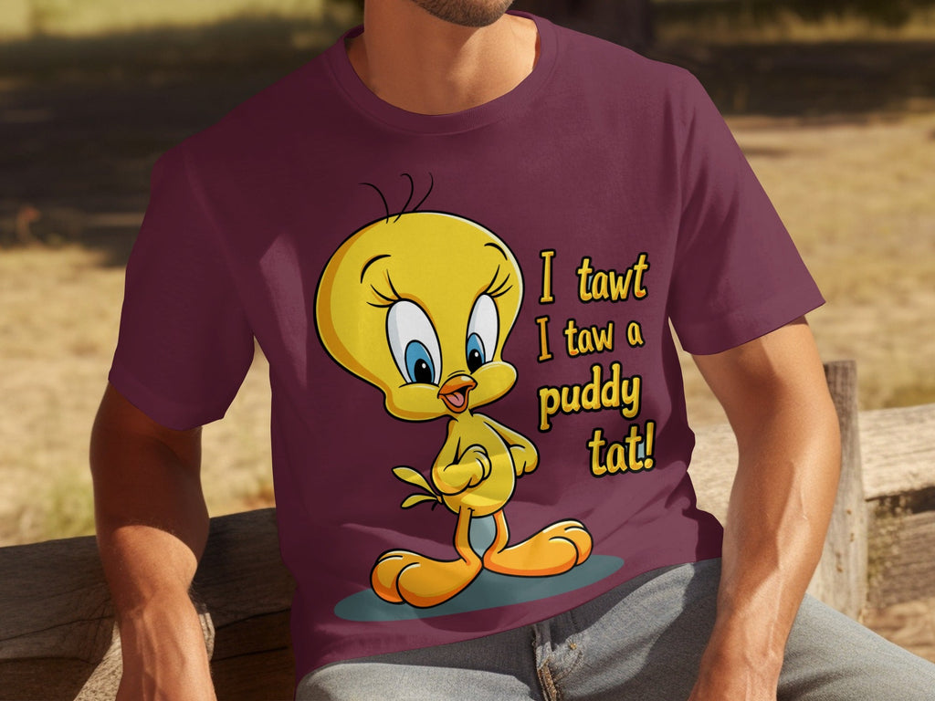 I Tawt I Taw A Puddy Tat Tweety Bird Cartoon T-Shirts