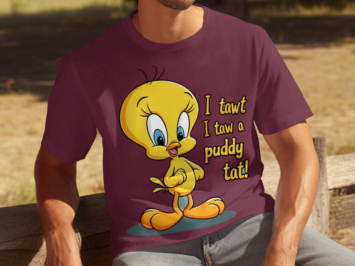 I Tawt I Taw A Puddy Tat Tweety Bird Cartoon T-Shirts