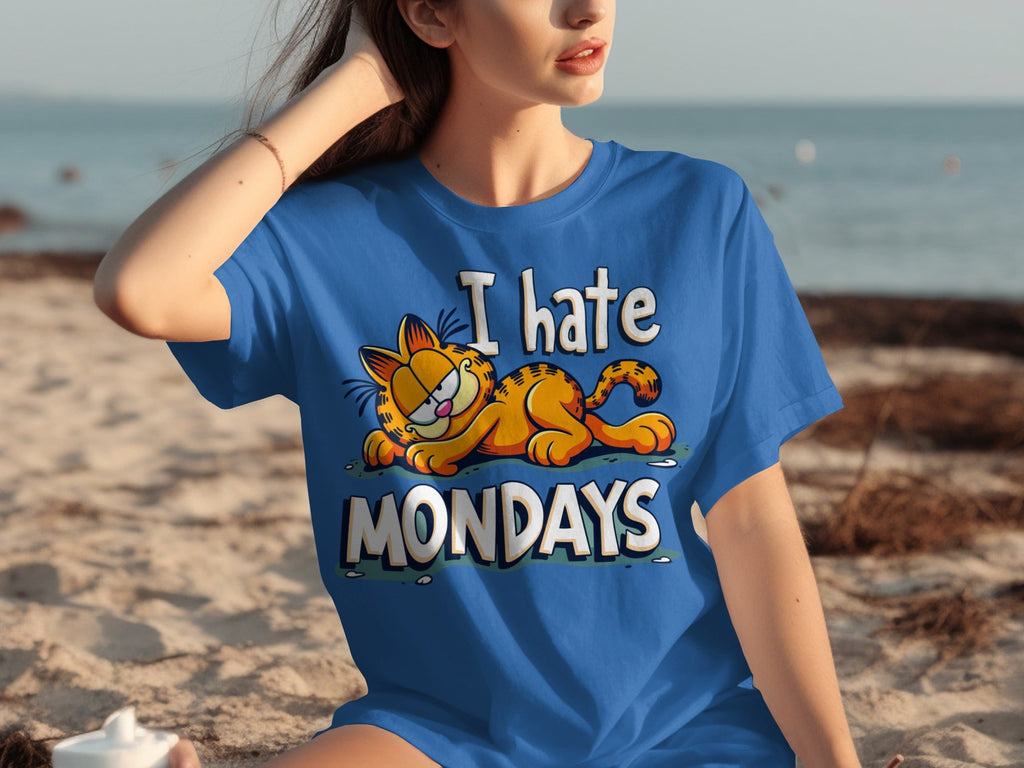 I Hate Mondays Garfield Graphic Novelty Style T-Shirts