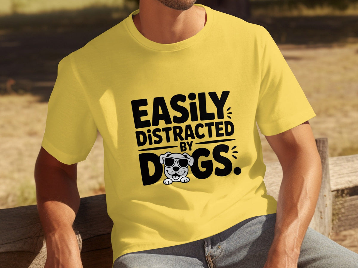 Easily Distracted By Dogs Cute Puppy Illustration T-Shirts product image 21