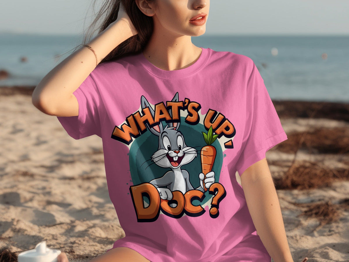 What's Up Doc Rabbit and Carrot Cartoon Graphic T-Shirts product image 3