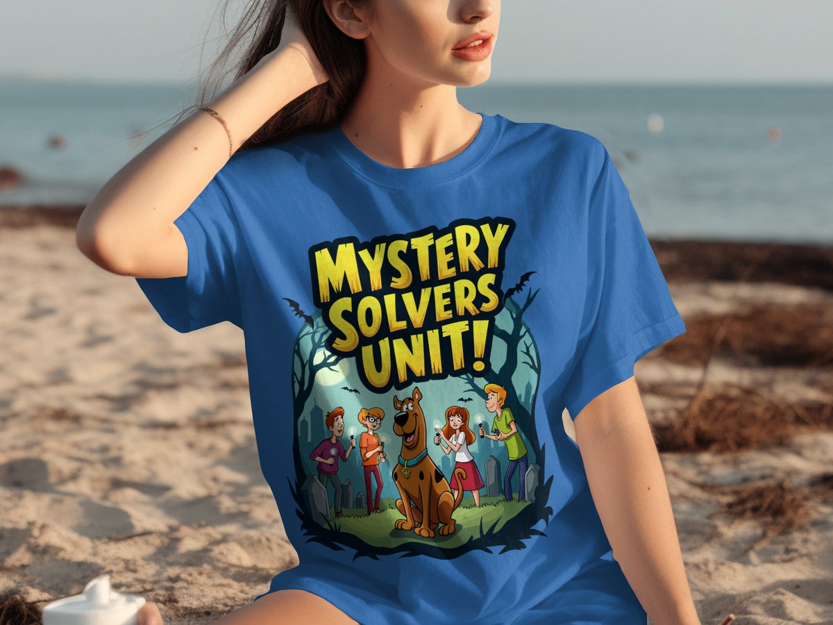 Mystery Solvers Unit In The Graveyard Cartoon T-Shirts