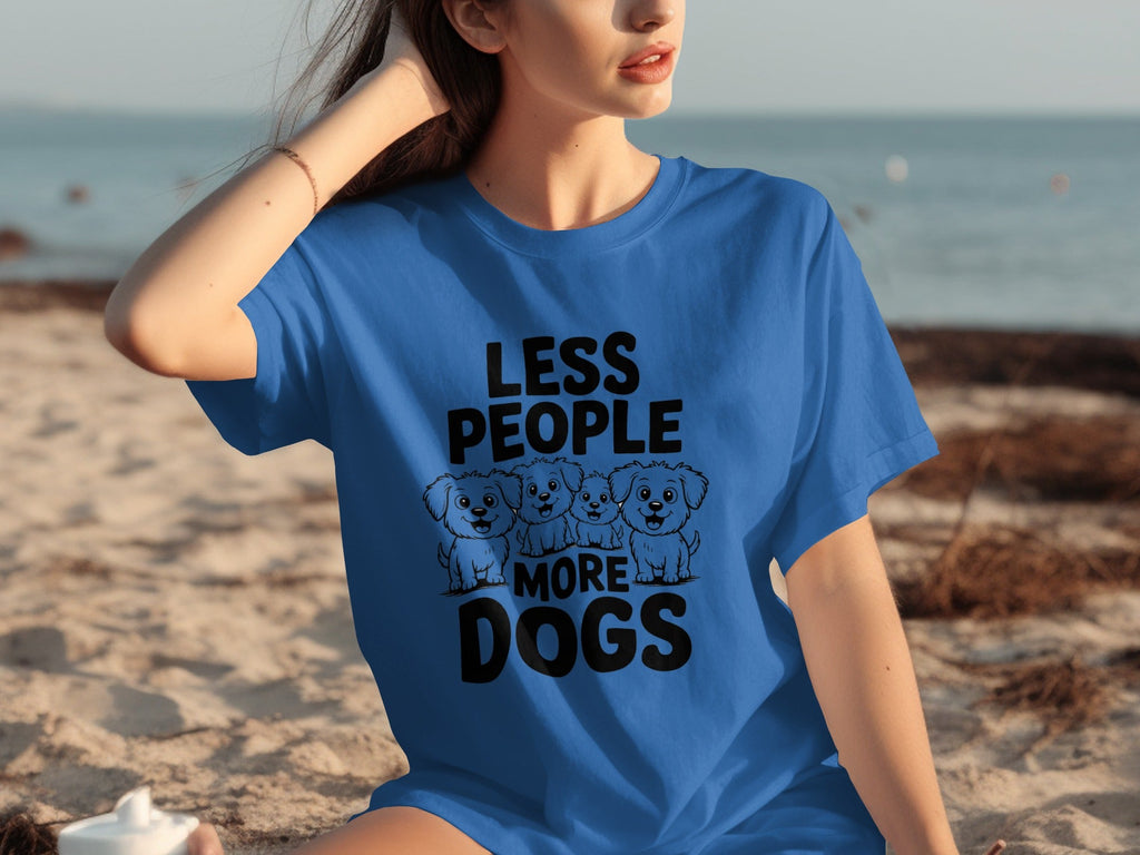 Less People More Dogs with Four Cute T-Shirts product image 2