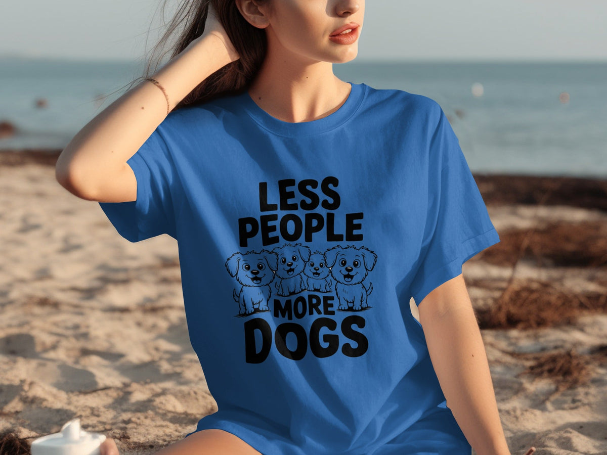 Less People More Dogs with Four Cute T-Shirts product image 2
