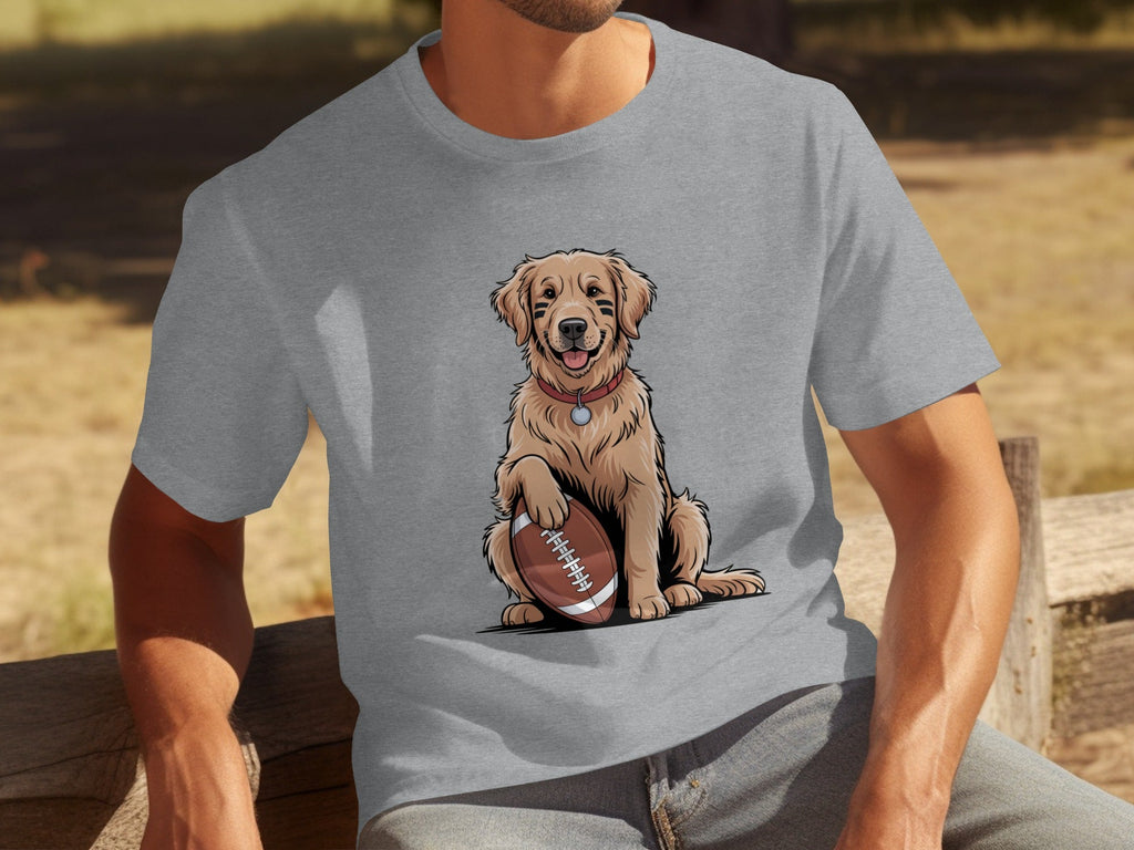 Golden Retriever Ready for Football Season T-Shirts
