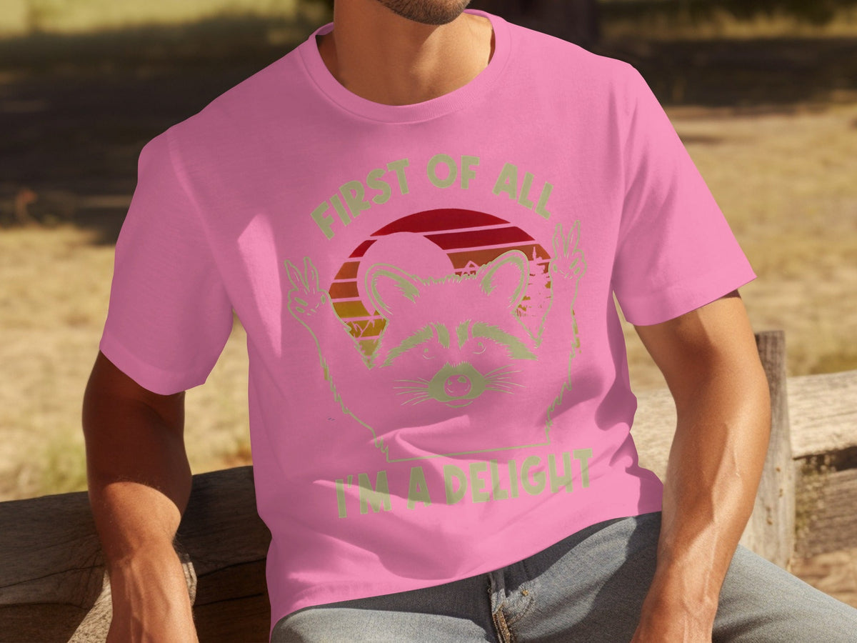 First Of All Im A Delight Vintage Raccoon Art T-Shirts product image 3
