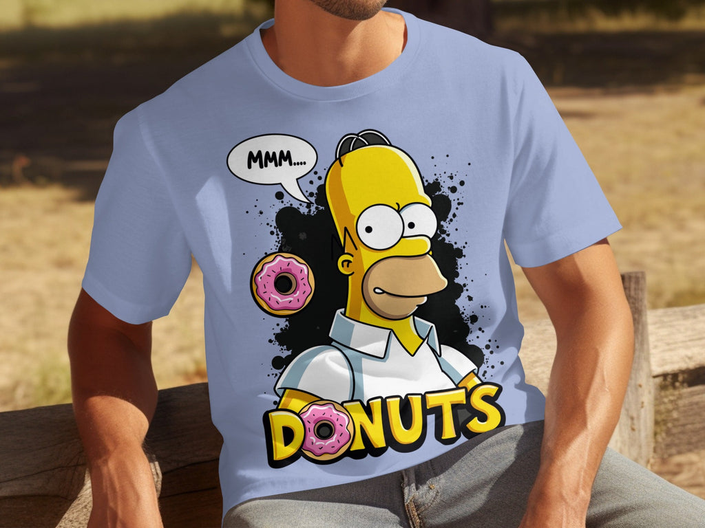 Homer Simpson MMM Donuts Design for Cartoon Lovers T-Shirts