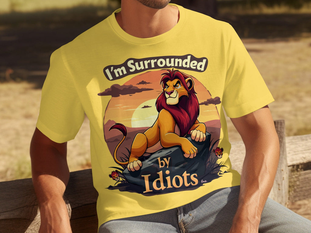 Im Surrounded By Idiots Angry Lion Sunset Artwork T-Shirts product image 21