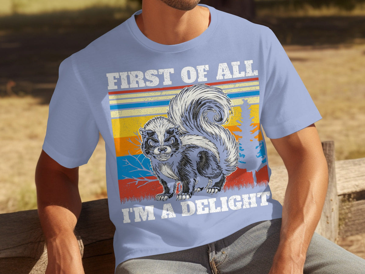 First of All Im A Delight Angry Skunk Vintage Style T-Shirts product image 13
