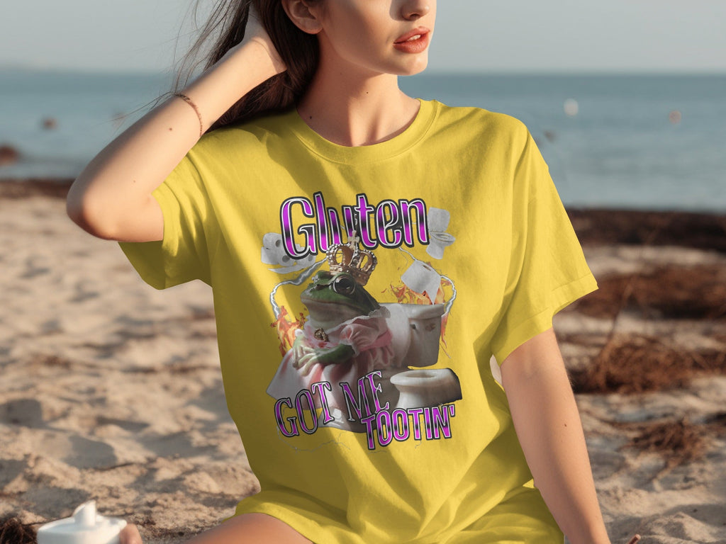 Gluten Got Me Tootin' Frog with Crown Bathroom Humor product image 22