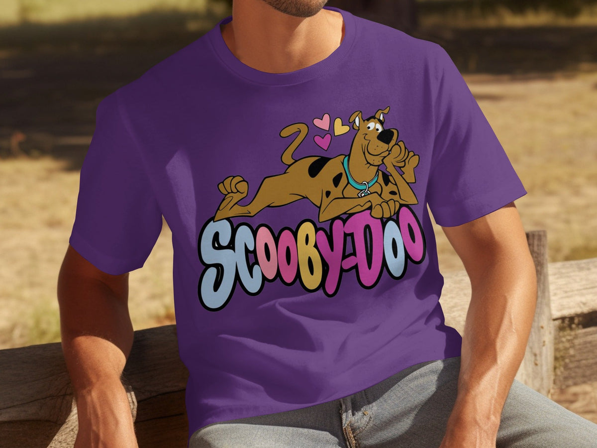 Scooby Doo with Hearts Reclining on Logo Design T-Shirts product image 25