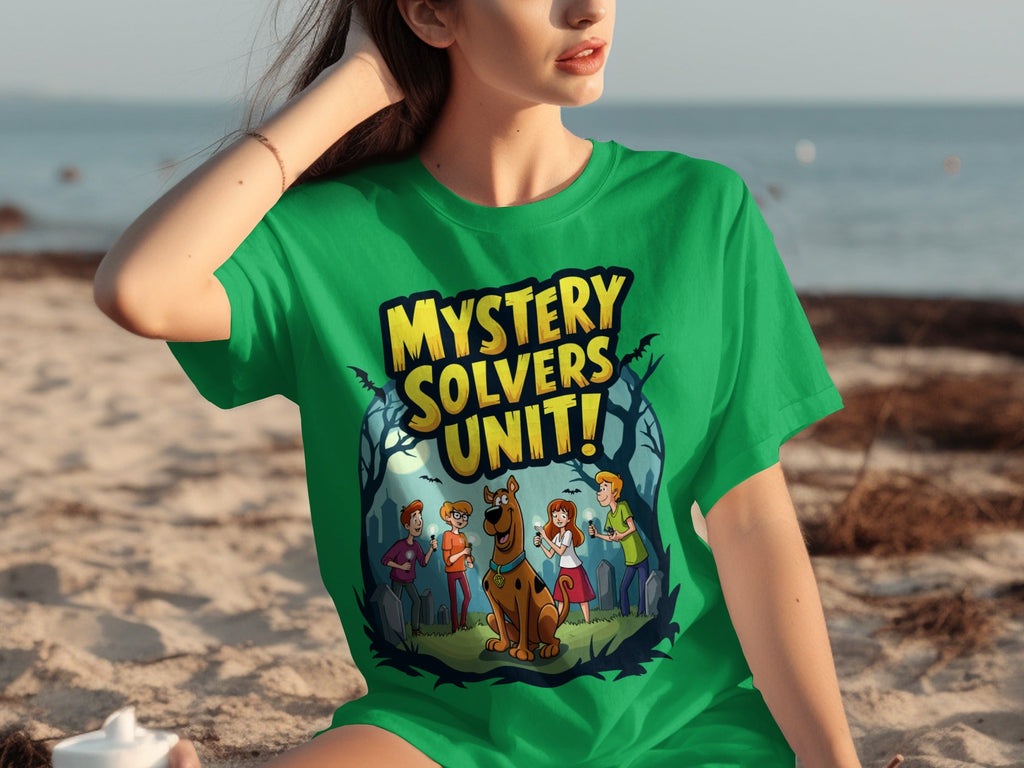 Mystery Solvers Unit In The Graveyard Cartoon T-Shirts