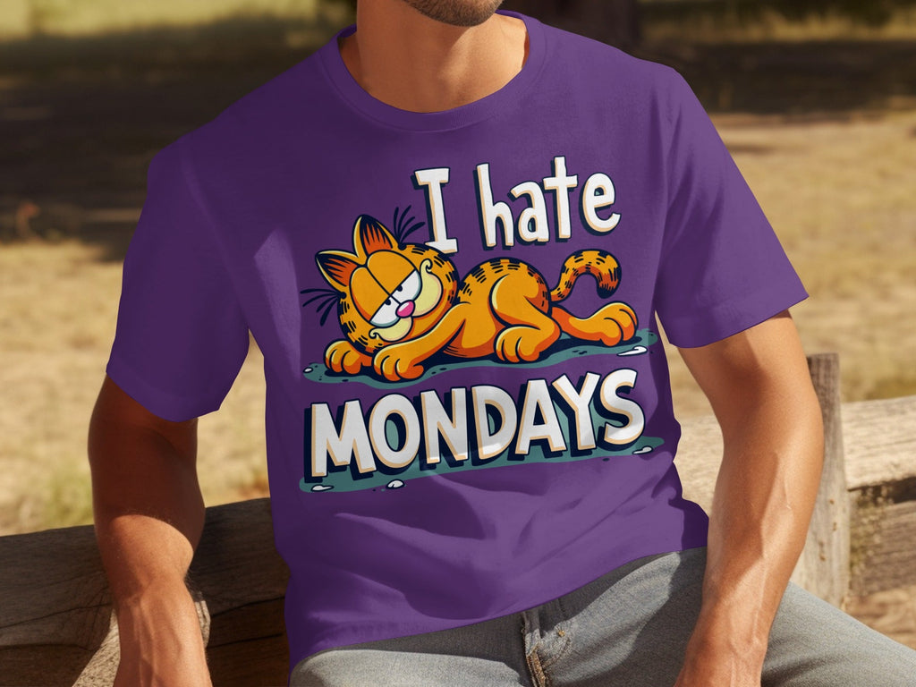 I Hate Mondays Garfield Graphic Novelty Style T-Shirts