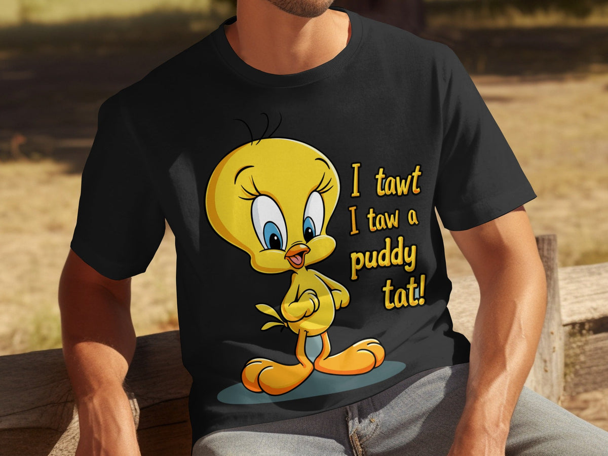 I Tawt I Taw A Puddy Tat Tweety Bird Cartoon T-Shirts