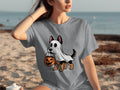 Halloween Dog Ghost Pumpkin Treat Cute Pet Cartoon T-Shirts