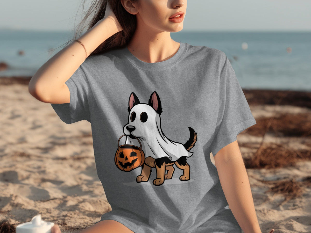 Halloween Dog Ghost Pumpkin Treat Cute Pet Cartoon T-Shirts
