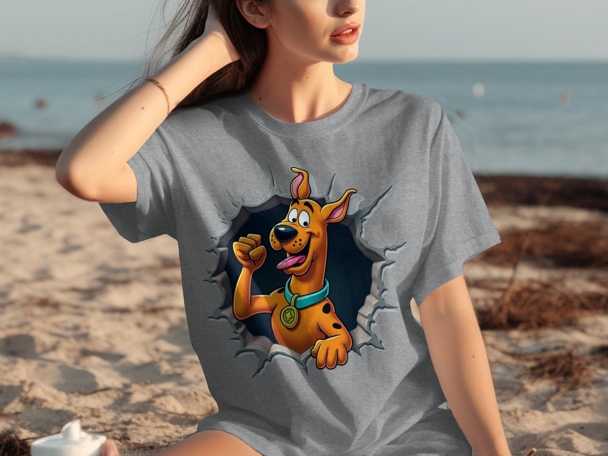 Scooby-Doo Cartoon Funny Dog Character Ripping T-Shirts