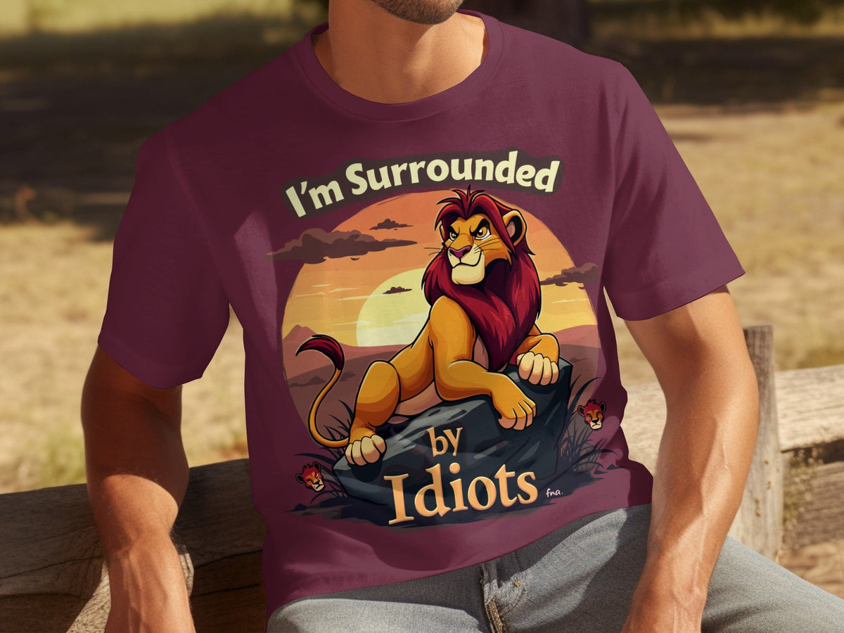 Im Surrounded By Idiots Angry Lion Sunset Artwork T-Shirts product image 26