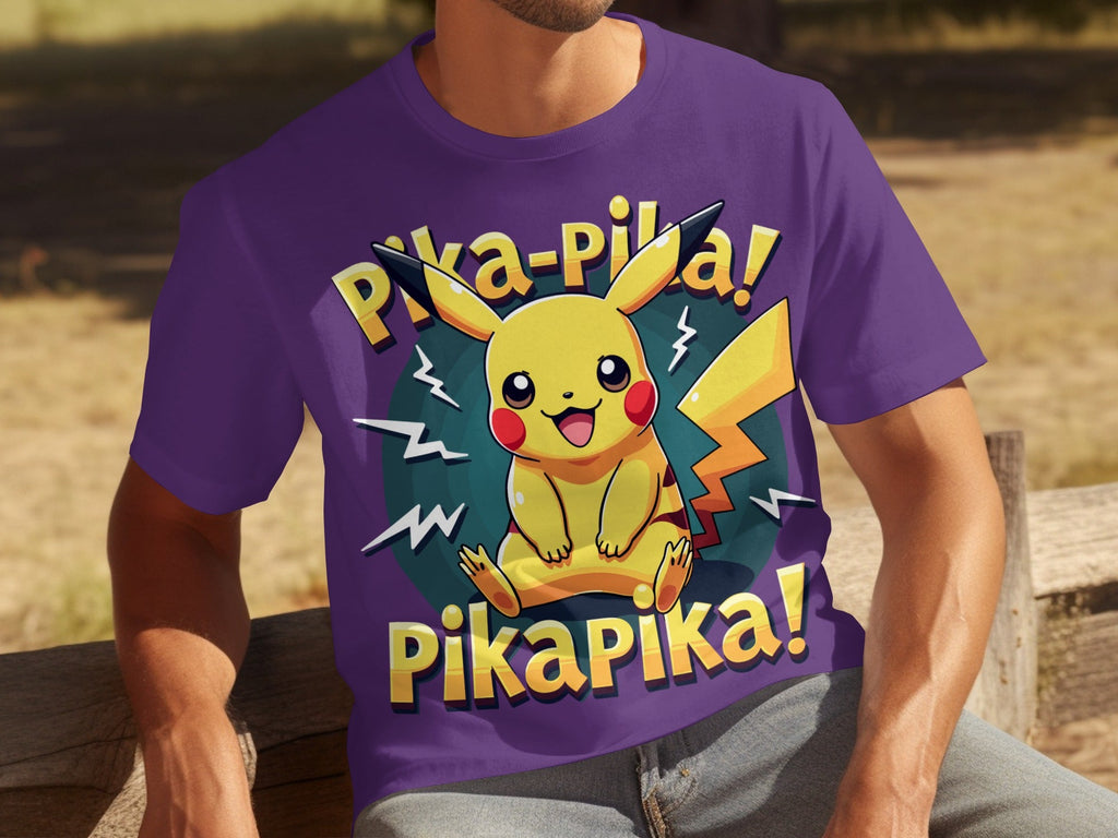 Pika-Pika Energetic Pikachu Design Perfect For Pokemon Fans T-Shirts