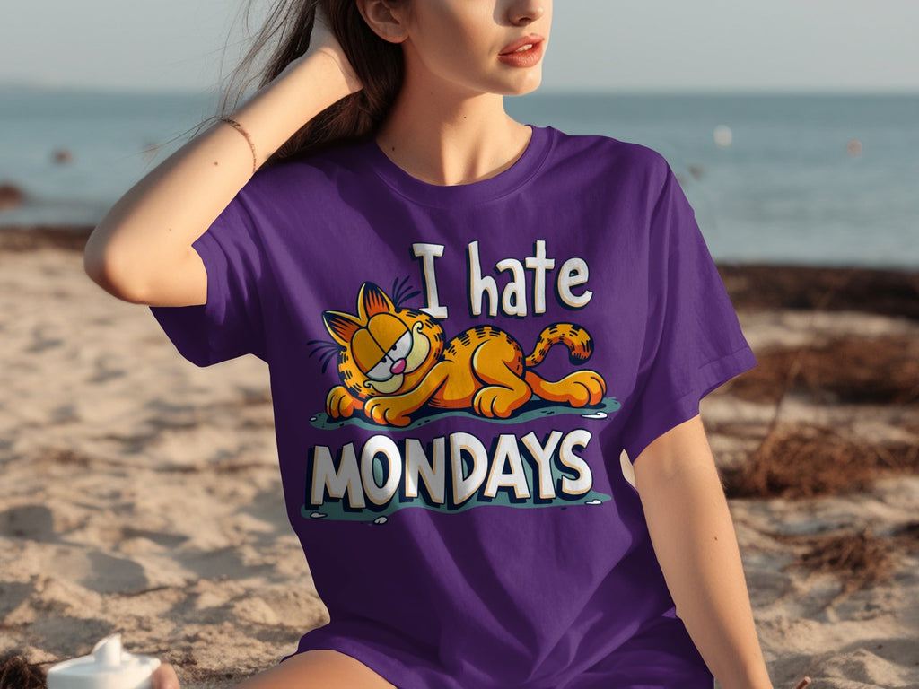 I Hate Mondays Garfield Graphic Novelty Style T-Shirts