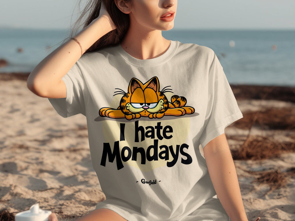 I Hate Mondays Garfield On Top Design Funny T-Shirts product image 7