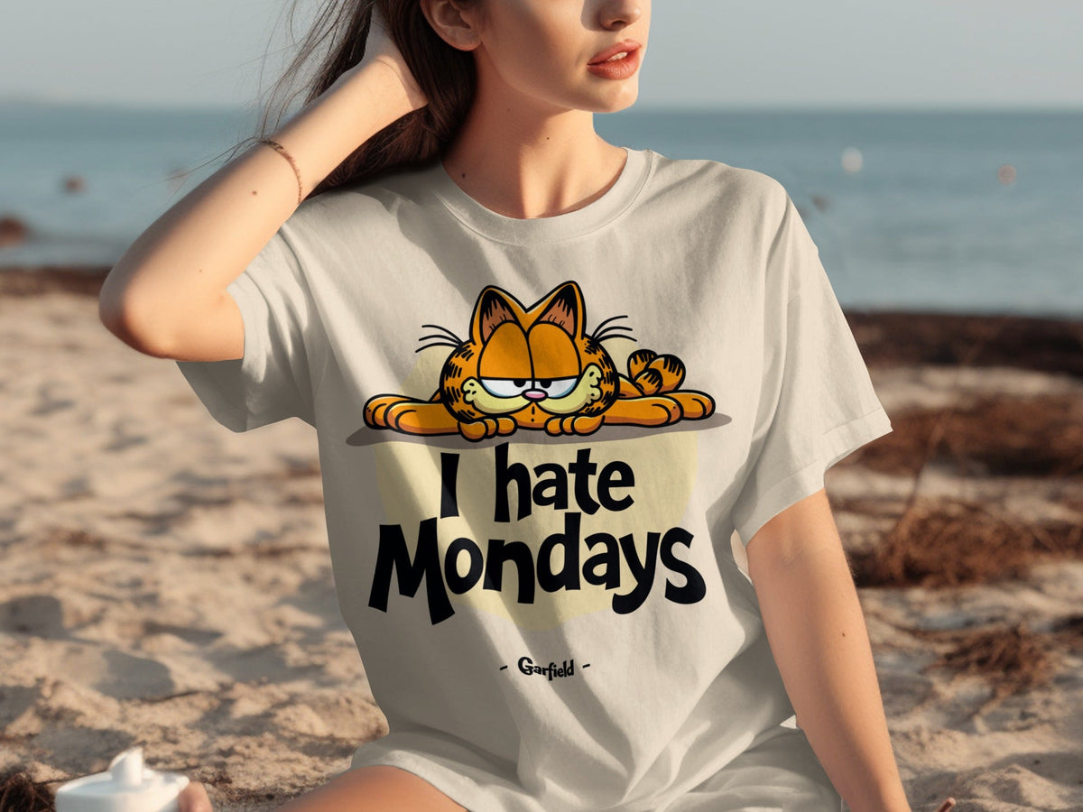I Hate Mondays Garfield On Top Design Funny T-Shirts product image 7