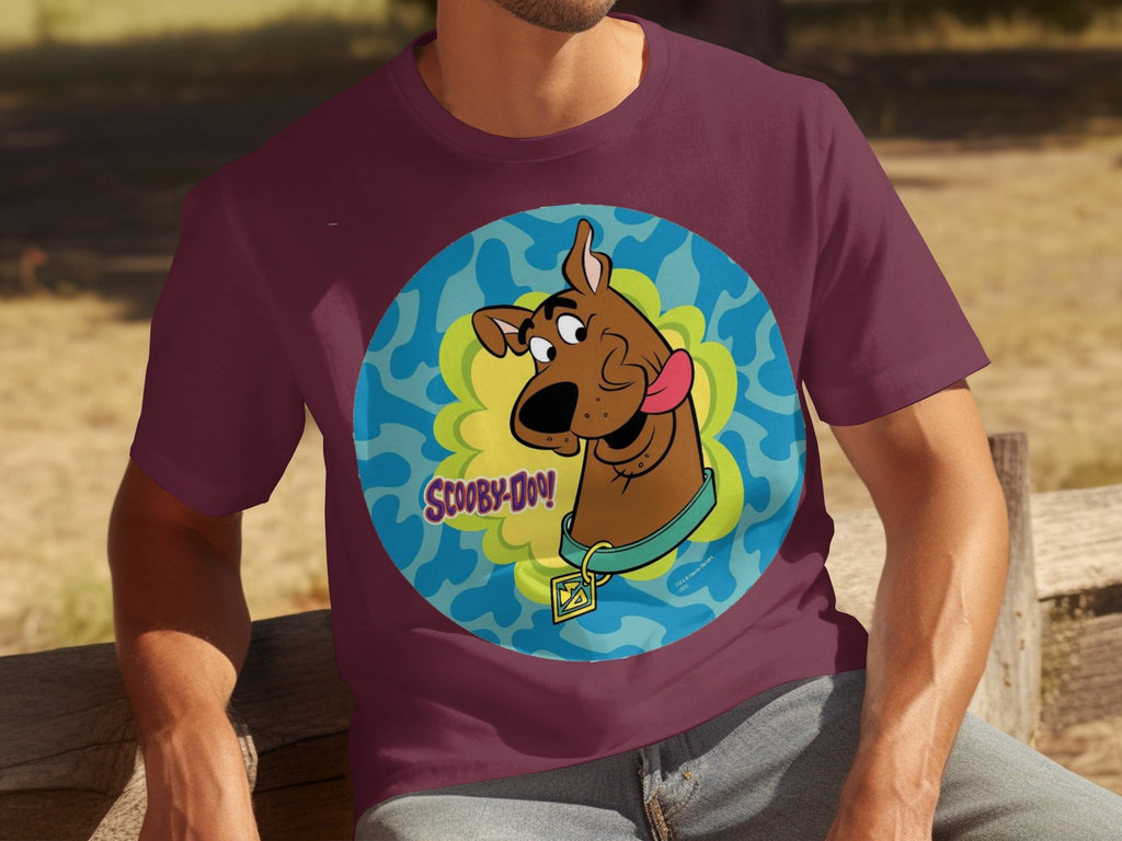 Scooby Doo Cartoon Character Head Tongue Out Design T-Shirts