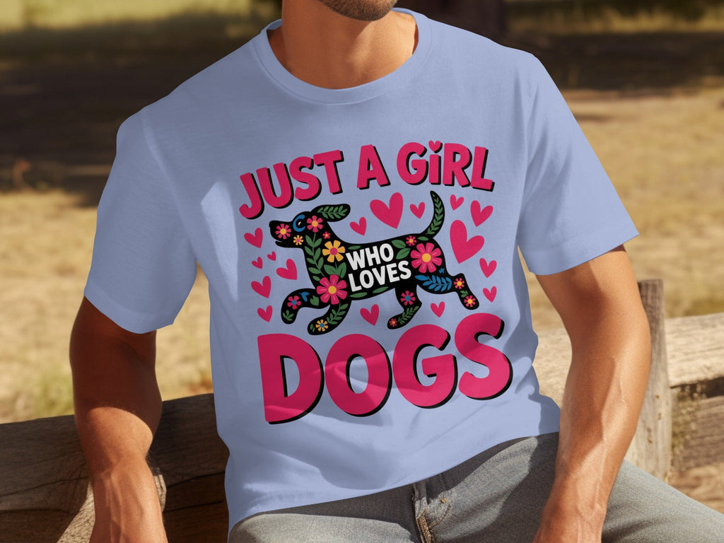 Just A Girl Who Loves Dogs With Floral Dog T-Shirts product image 28