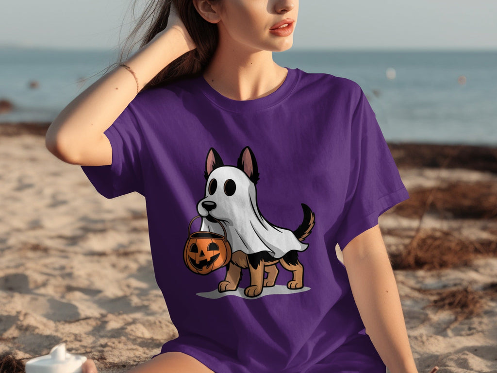 Halloween Dog Ghost Pumpkin Treat Cute Pet Cartoon T-Shirts