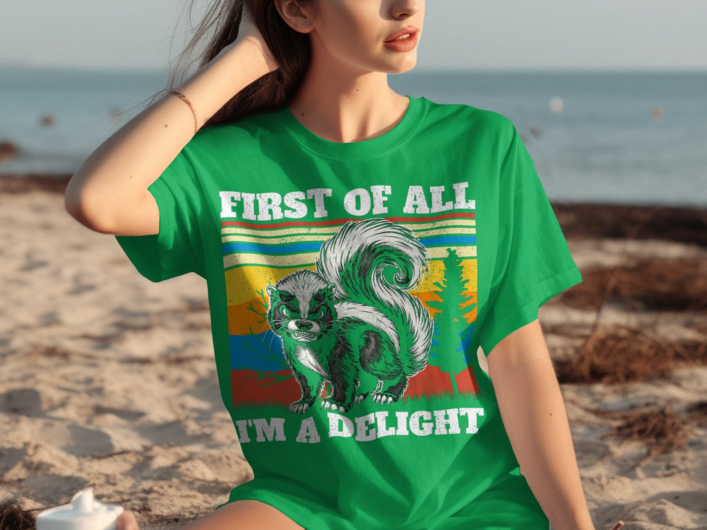 First of All Im A Delight Angry Skunk Vintage Style T-Shirts product image 21