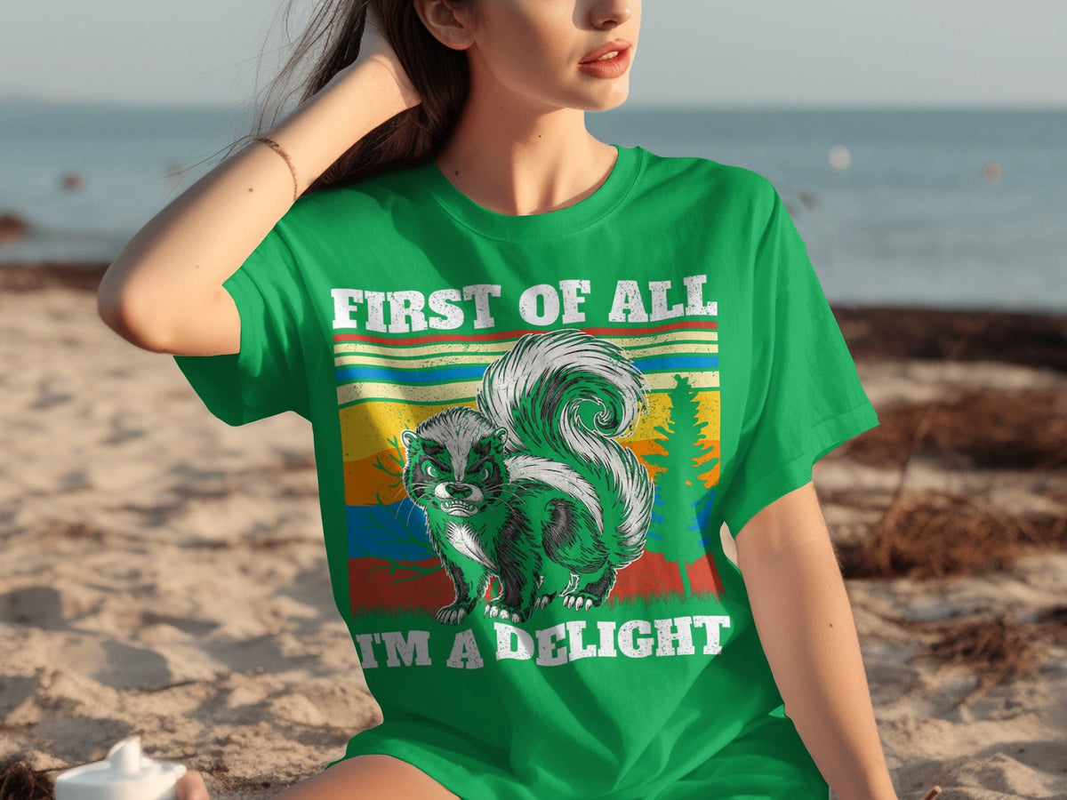 First of All Im A Delight Angry Skunk Vintage Style T-Shirts product image 21