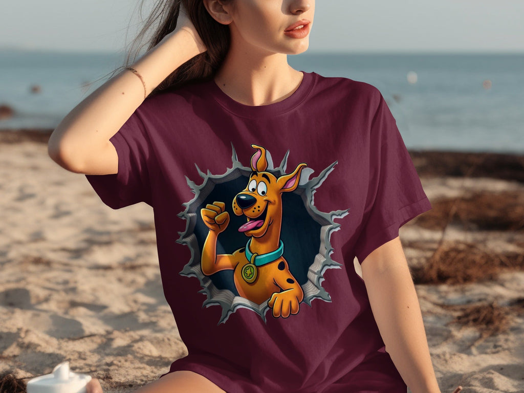 Scooby-Doo Cartoon Funny Dog Character Ripping T-Shirts