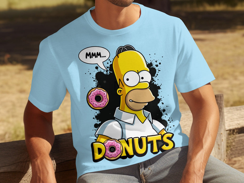 Homer Simpson MMM Donuts Design for Cartoon Lovers T-Shirts