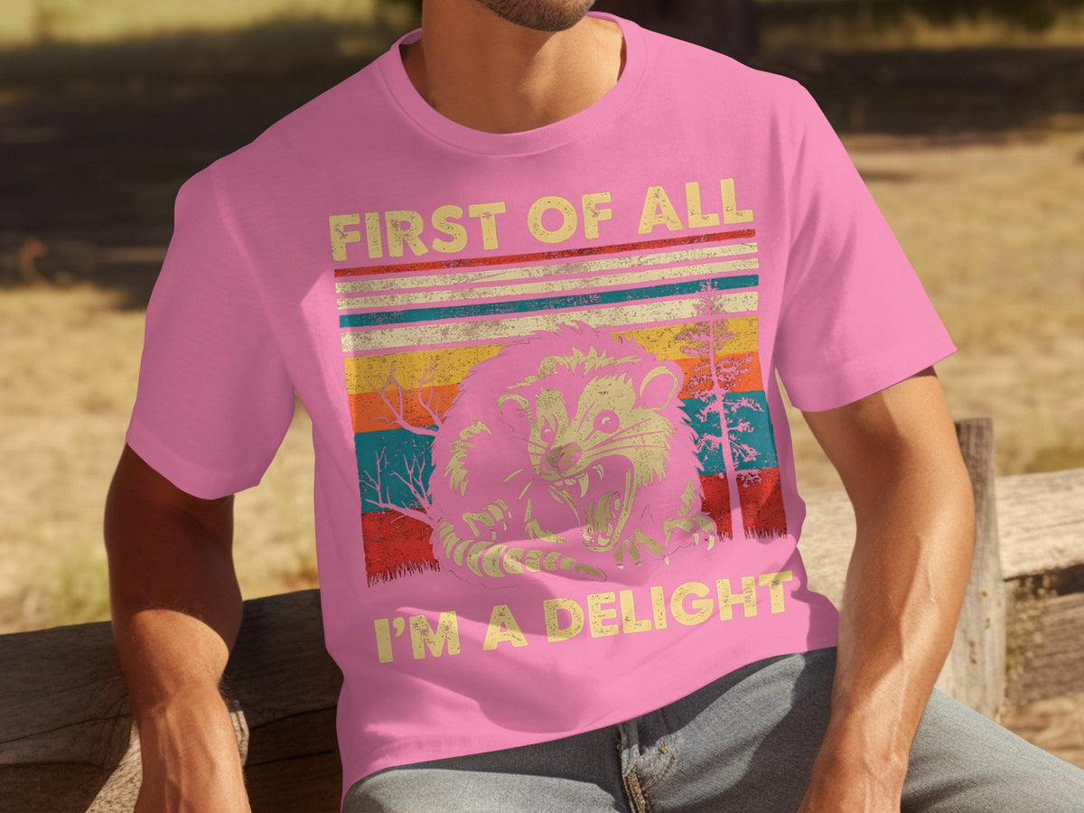 First of All I'm a Delight Retro Graphic Design T-Shirts product image 3