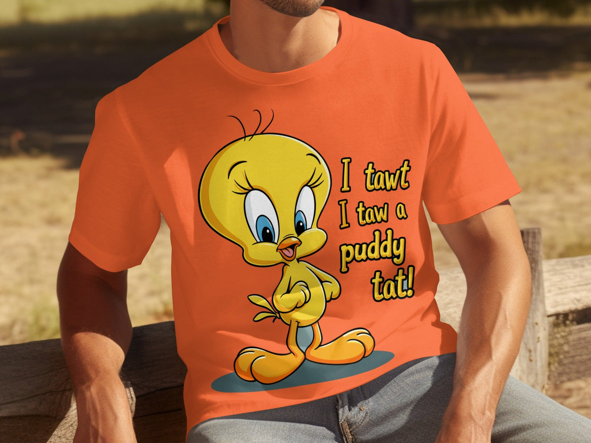 I Tawt I Taw A Puddy Tat Tweety Bird Cartoon T-Shirts