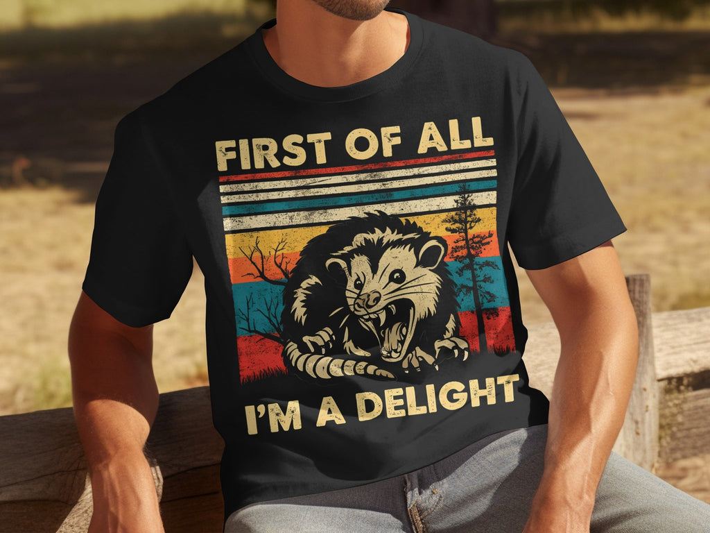 First of All I'm a Delight Retro Graphic Design T-Shirts product image 16