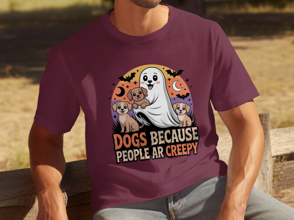 Dogs Because People Are Creepy Halloween Ghostly T-Shirts