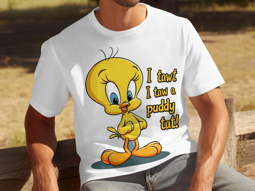 I Tawt I Taw A Puddy Tat Tweety Bird Cartoon T-Shirts