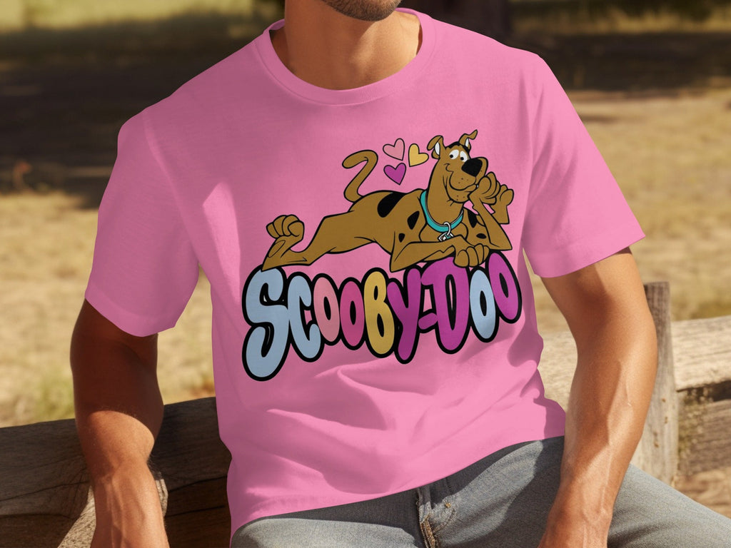 Scooby Doo with Hearts Reclining on Logo Design T-Shirts product image 18