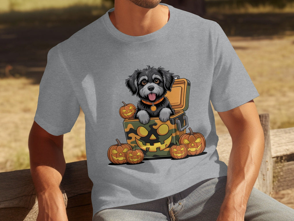 Cute Dog In a Pumpkin Container Halloween Season T-Shirts