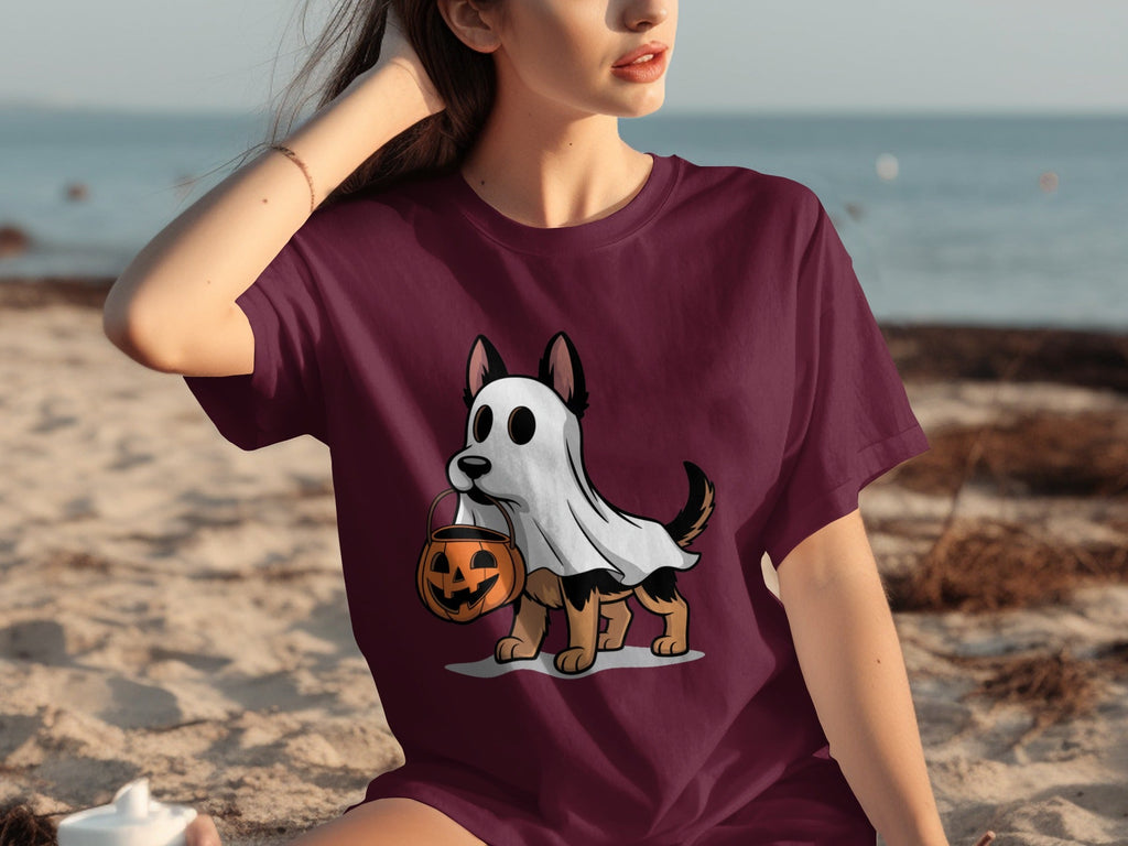 Halloween Dog Ghost Pumpkin Treat Cute Pet Cartoon T-Shirts