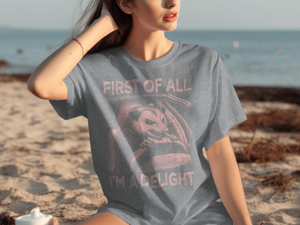 Funny Driving Raccoon First Of All I Am A Delight T-Shirts product image 31