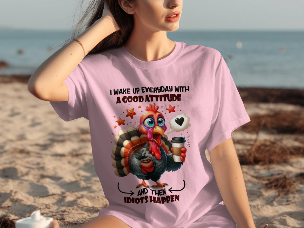Good Attitude Turkey Humor Graphic Trendy Design T-Shirts