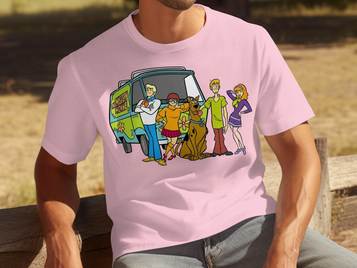 Scooby Doo Team Together In Front of Mystery Machine T-Shirts