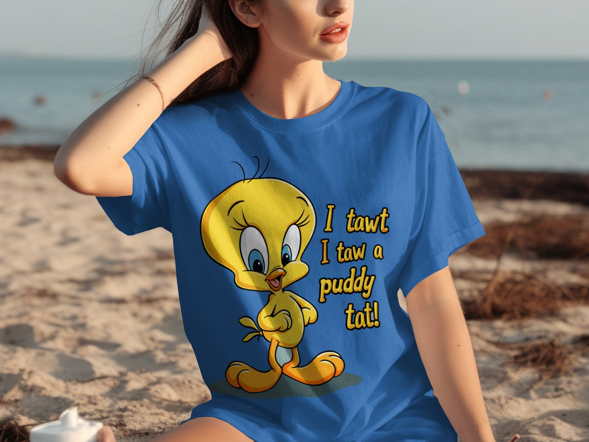 I Tawt I Taw A Puddy Tat Tweety Bird Cartoon T-Shirts
