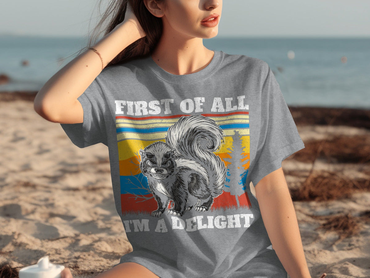First of All Im A Delight Angry Skunk Vintage Style T-Shirts product image 31