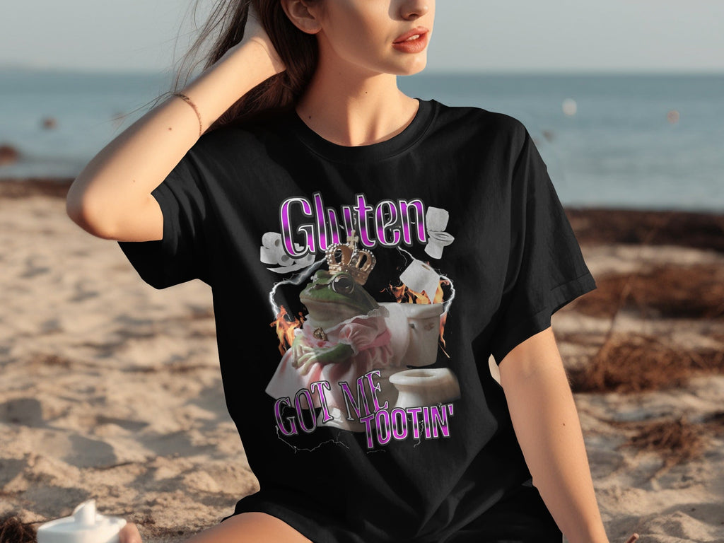 Gluten Got Me Tootin' Frog with Crown Bathroom Humor product image 30