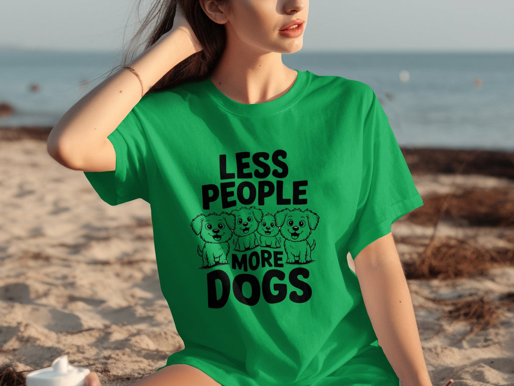 Less People More Dogs with Four Cute T-Shirts product image 5